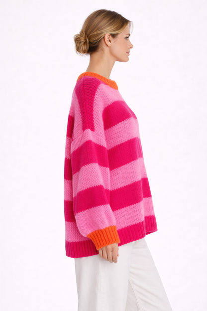 Elena Stripe Knit Sweater