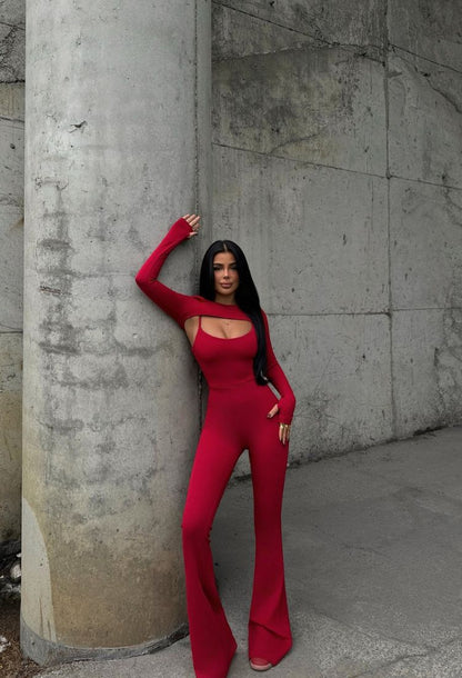 Aria Active Flare Jumpsuit Set