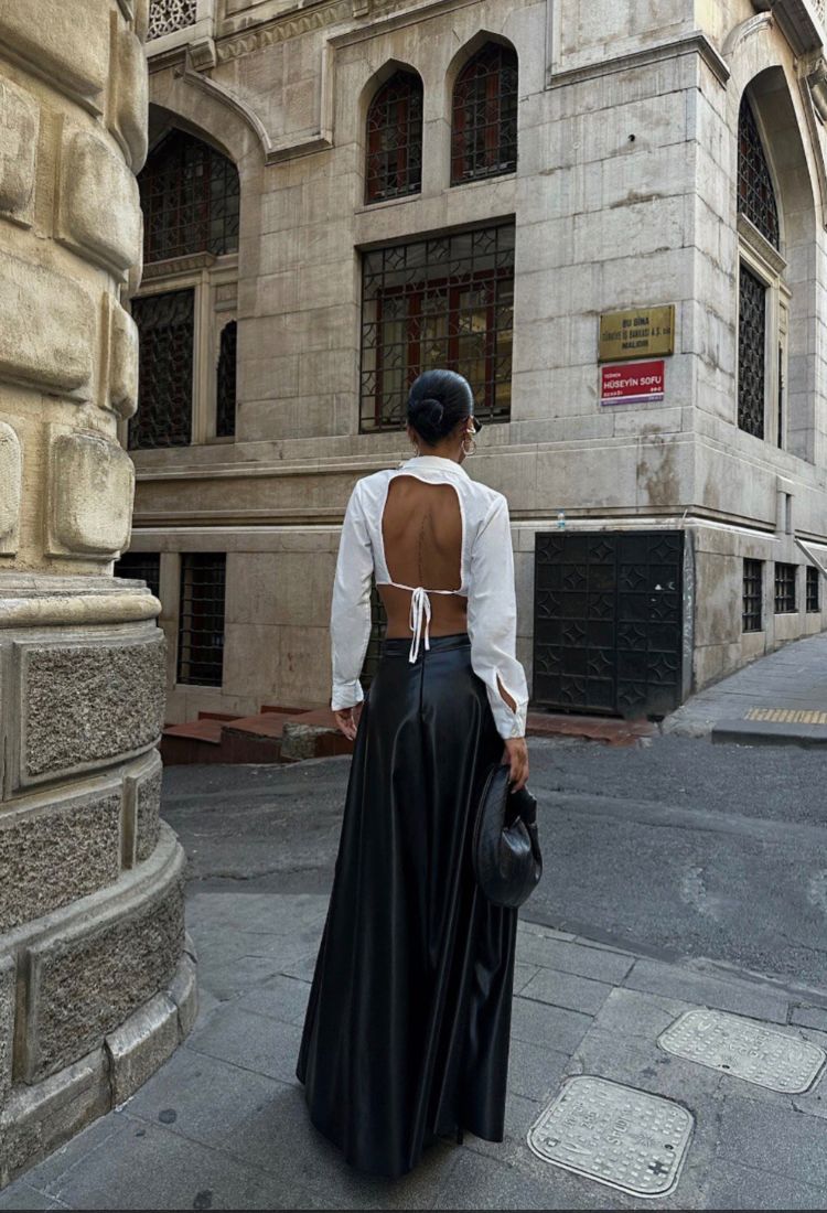 Victoria Eco Leather Maxi Skirt